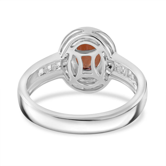 AA Sonnenuntergang Zirkon, Weißer Zirkon Ring, 925 Silber rhodiniert (Größe 19.00) ca. 3.45 ct