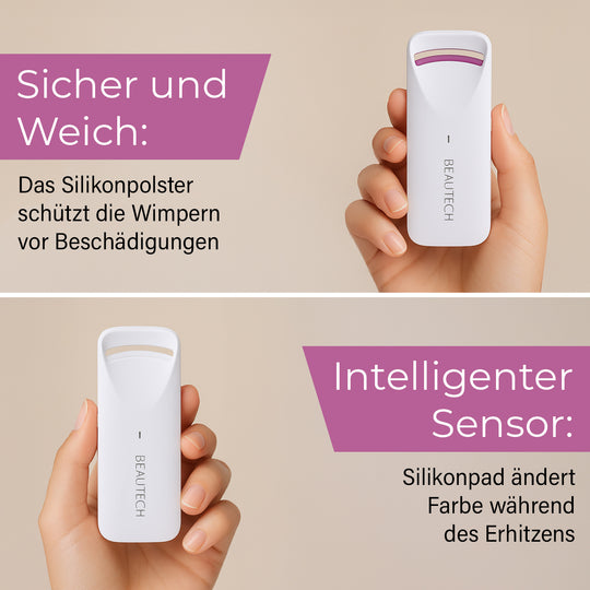 Beautech Aufheizbarer Wimpernformer mit Farbindikator, USB-aufladbar