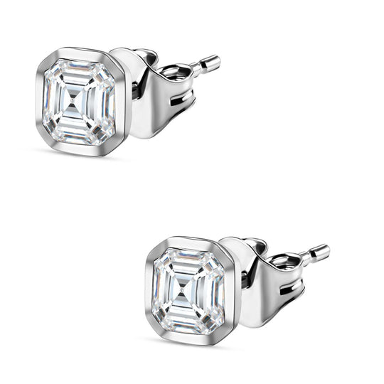 Moissanit Ohrringe 925 Silber rhodiniert ca. 1,32 ct.