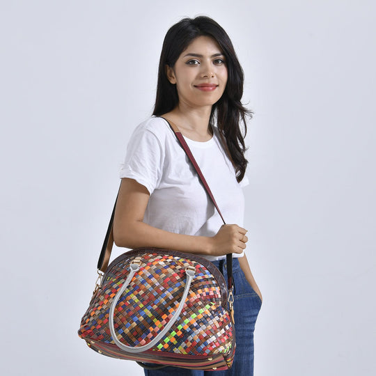 Chaos by Elsie - Multicolor Leder Tasche mit RFID-Schutz, Größe: 37x18,5x30cm
