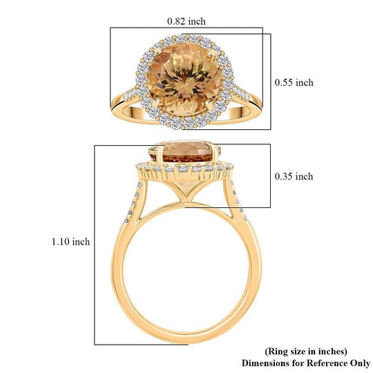LUXORO AAA Turkizit, Weißer Diamant AGI zertifiziert Ring 585 Gold (Größe 19.00) ca. 5.25 ct