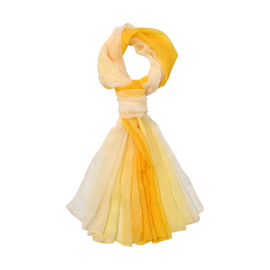 LA MAREY - 100% Maulbeeren-Seidenschal, Chiffon, 110x180 cm, Rot