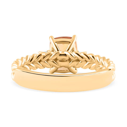LUXORO AAA Kaiserlicher Topas, Weißer Diamant AGI zertifiziert Ring 417 Gold (Größe 18.00) ca. 2.00 ct