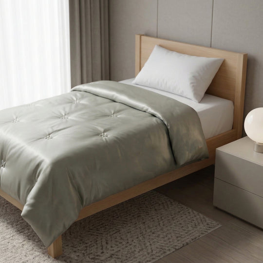Serenity Night: Premium Collection Herbst-Winter-Steppdecke aus 100 % Bambus mit hochwertiger Kunstdaunenfüllung, 1,7 kg, 135 x 200 cm, Puderrosa