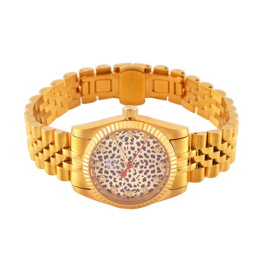 Moissanit Uhren einer Edelstahl IP-Gelbbeschichtung