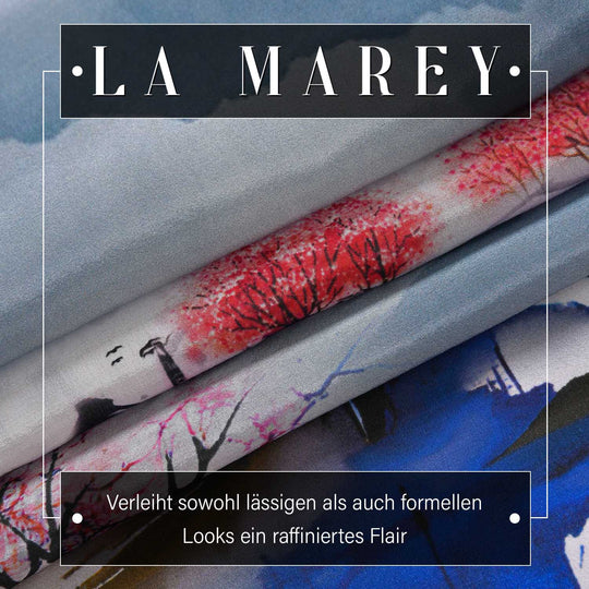 LA MAREY - Premium Selection - 100% Maulbeerenseiden, 35 x 150 cm, Lila