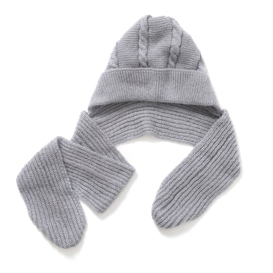 Mützen- und Schal-Set - Beanie und Schal im einfarbigen Design, Winddicht und Wärmend, Mütze: 22 cm, Schal: 83 cm, Rosa