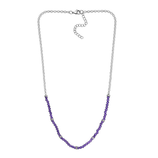 Apatit, Citrin Halskette ca. 45 cm + 5cm Extender, Nickelfreies Messing ca. 19.98 Carat