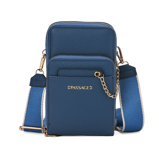 PASSAGE Crossbody-Handytasche mit Abnehmbarem Kartenhalter, 18x6.5x11cm, beige
