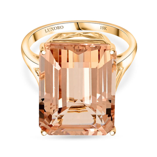 LUXORO AAA Morganit AGI zertifiziert Ring 585 Gold (Größe 16.50) ca. 10.50 ct