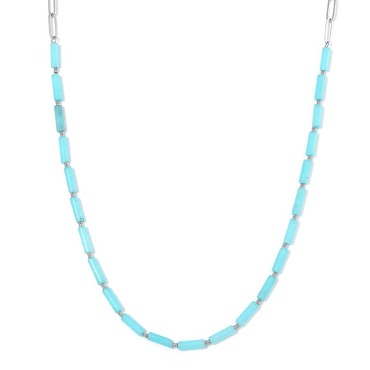 Jade Halskette ca. 50 cm + 5 cm Extender, 316L Edelstahl ca. 62.50 ct