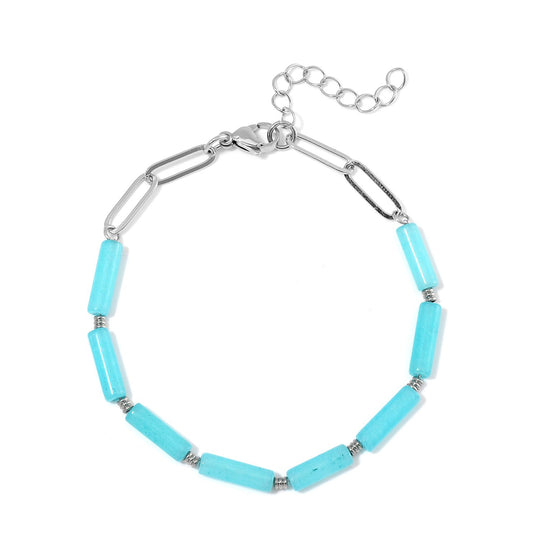 Jade Armband ca. 20 cm + 3.5 cm Extender, 316L Edelstahl ca. 22.50 ct
