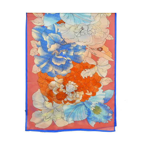 LA MAREY 100% Maulbeerseide Seidenschal, 55cm x 175cm, Altrosa