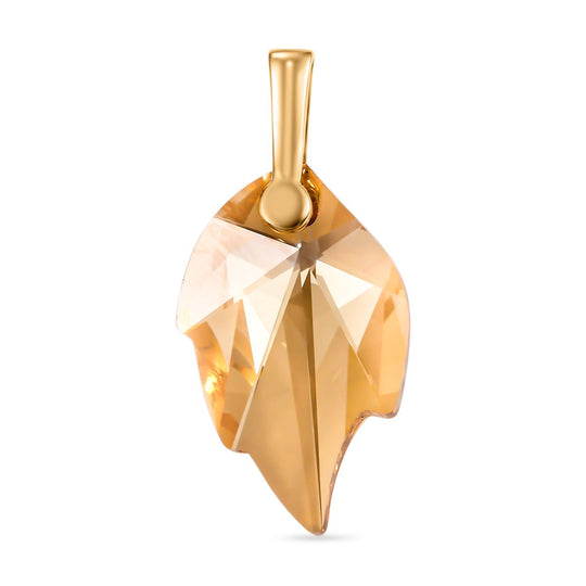 J Francis J Francis gefertigt mit SWAROVSKI Goldener Schatten Swarovski Kristall Anhänger 925 Silber 750 Gelbgold Vermeil
