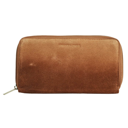 CLOSE OUT - UNION CODE: Brieftasche mit Krokoprägung und RFID schutz, 19x12 cm, Braun