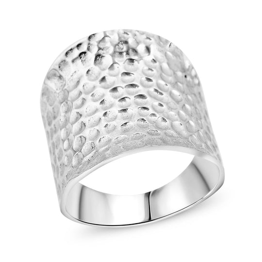 Royal Bali - Gehämmerter Ring, 925 Silber, (Größe 16.00) ca. 7,84g