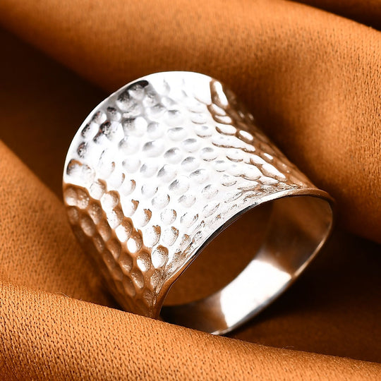 Royal Bali - Gehämmerter Ring, 925 Silber, (Größe 16.00) ca. 7,84g