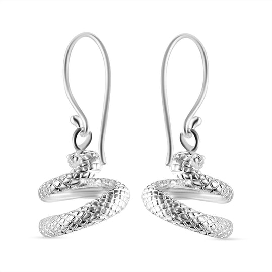 Royal Bali - Schlangen Ohrringe, 925 Silber, 5,10g