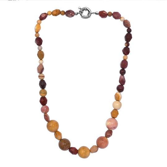 Mookite Halskette ca. 50 cm Messing platiniert ca. 318.50 ct