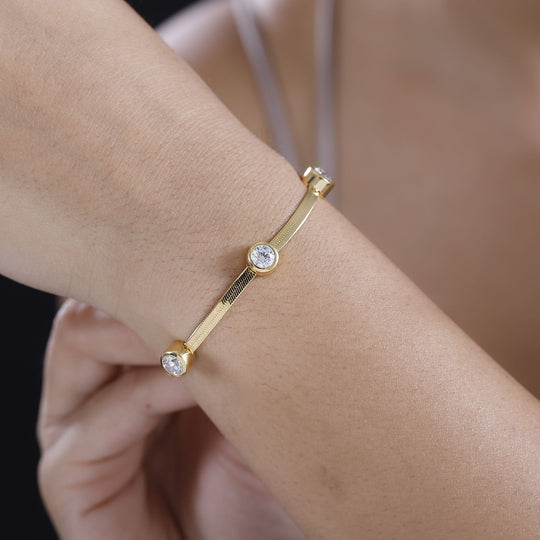 J Francis gefertigt mit SWAROVSKI Zirkonia Armband ca. 19 cm 925 Silber rhodiniert