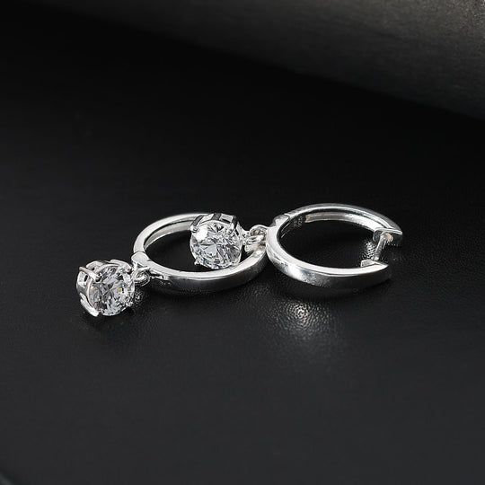 J Francis gefertigt mit SWAROVSKI Zirkonia Ohrringe 925 Silber Standard 1.95 ct