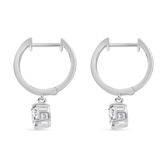 J Francis gefertigt mit SWAROVSKI Zirkonia Ohrringe 925 Silber Standard 1.95 ct