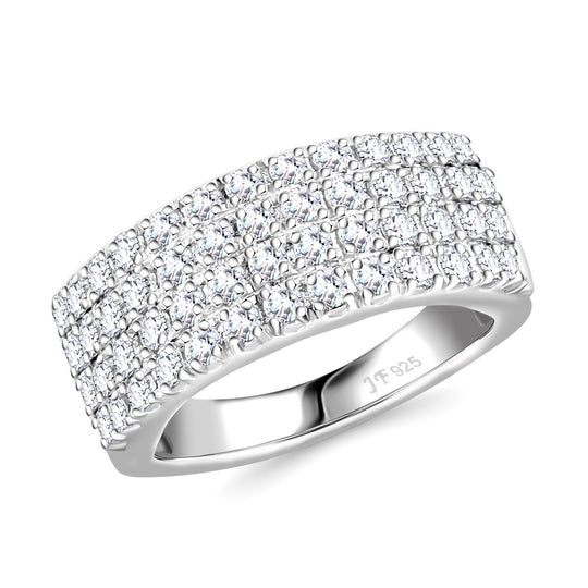 J Francis gefertigt mit SWAROVSKI Zirkonia Ring 925 Silber rhodiniert (Größe 17.00)