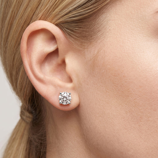 LUXURIANT DIAMOND - Lab Grown Diamant VS-EF SGL zertifiziert Ohrringe, 585 Weißgold ca. 3.00 ct