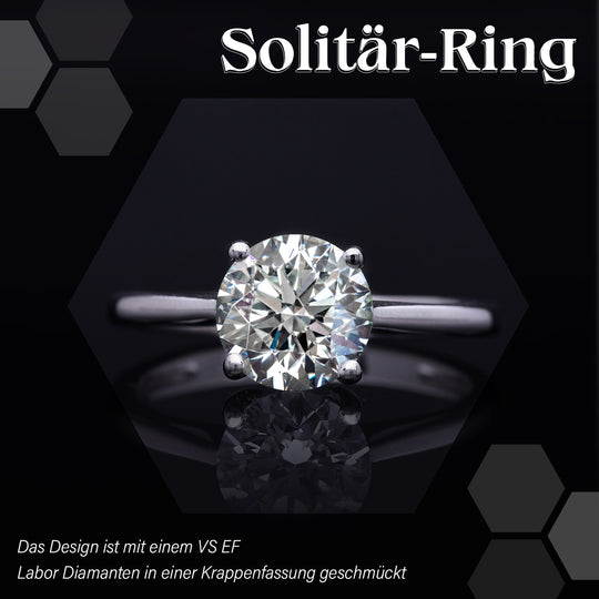 LUXURIANT DIAMOND - Lab Grown Diamant VS Ring 585 Gold (Größe 18.00) ca. 1.00 ct