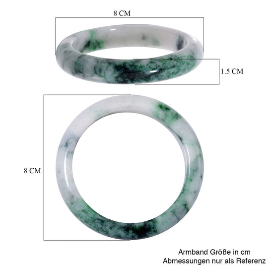 EXTREM SELTEN - Natürliches Typ A Jadeit Jade Armreif 7.5 cm ca. 350.00 ct