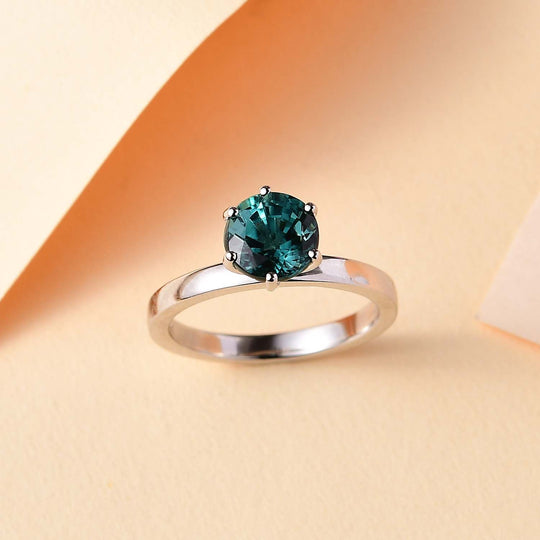 Rhapsody AAAA Pirineu Lagunen Turmalin SGL zertifiziert Ring 950 Platin (Größe 17.00) ca. 2.11 ct