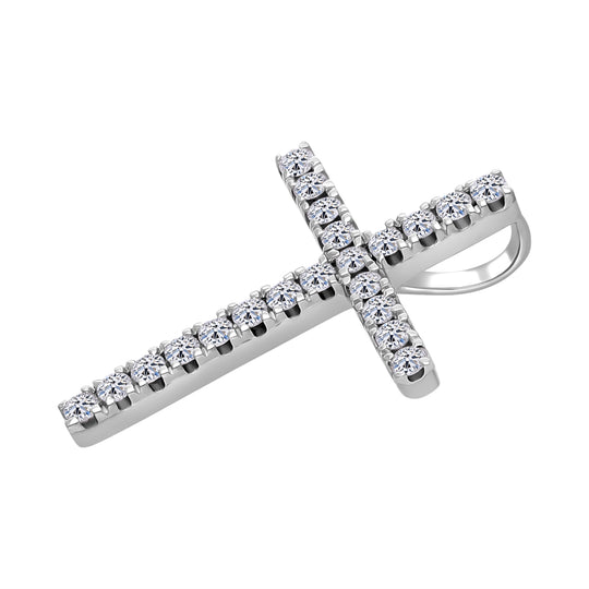 LUXURIANT DIAMOND - Lab Grown Diamant SI-GH Anhänger 925 Silber Gelbgold Vermeil ca. 0.50 ct