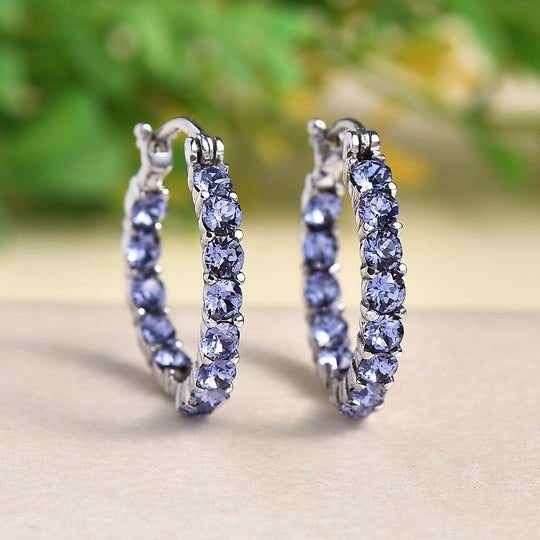 J Francis J Francis gefertigt mit SWAROVSKI Schwarzer Diamant Swarovski Kristall Ohrringe EdelstahlStandard