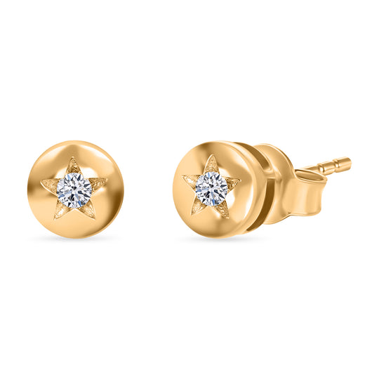 LUXURIANT DIAMOND - Lab Grown Diamant SI-GH Ohrringe 925 Silber platiniert ca. 0.15 ct