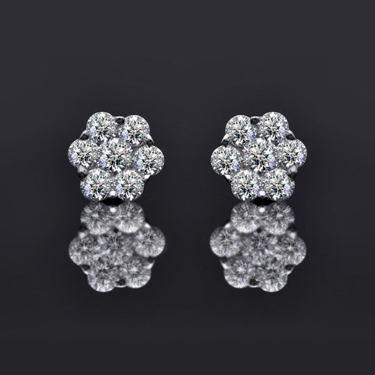 Luxuriant Diamond Lab Grown Diamant SI-GH Ohrringe 925 Silber Gelbgold Vermeil ca. 0.50 ct