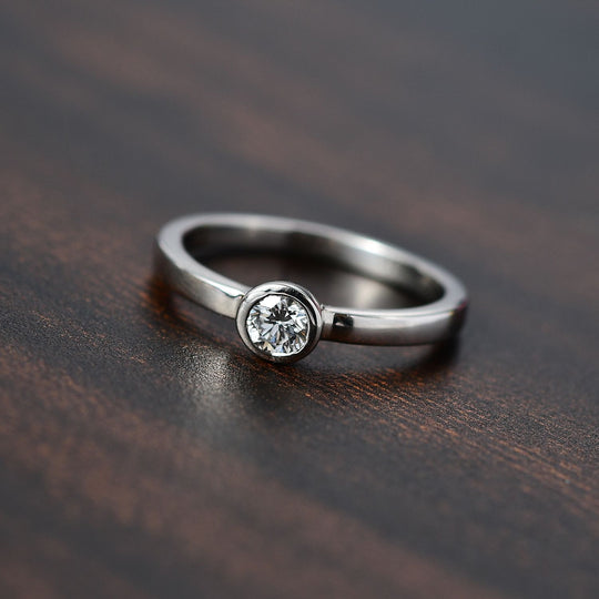 LUXURIANT DIAMOND - Lab Grown Diamant VS-EF Ring 925 Silber Rhodiniert (Größe 22.00) ca. 0,25 ct