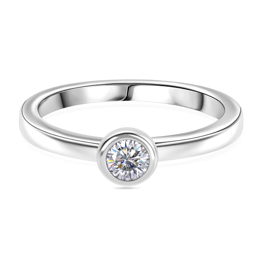 LUXURIANT DIAMOND - Lab Grown Diamant VS-EF Ring 925 Silber Rhodiniert (Größe 22.00) ca. 0,25 ct