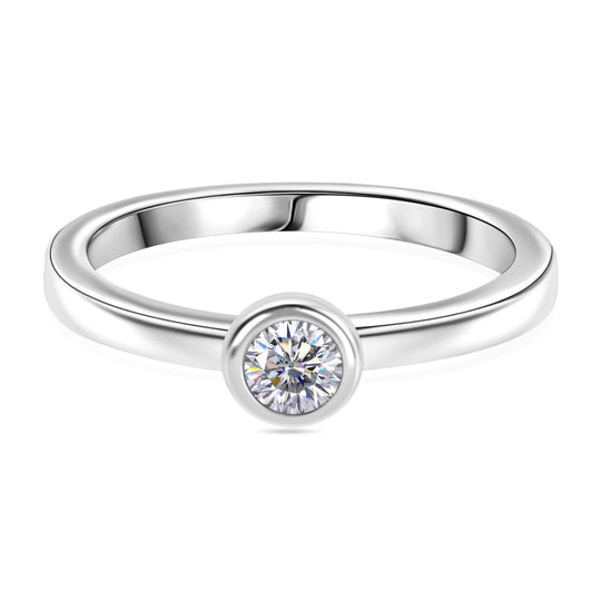 LUXURIANT DIAMOND - Lab Grown Diamant VS-EF Ring 925 Silber Rhodiniert (Größe 22.00) ca. 0,25 ct