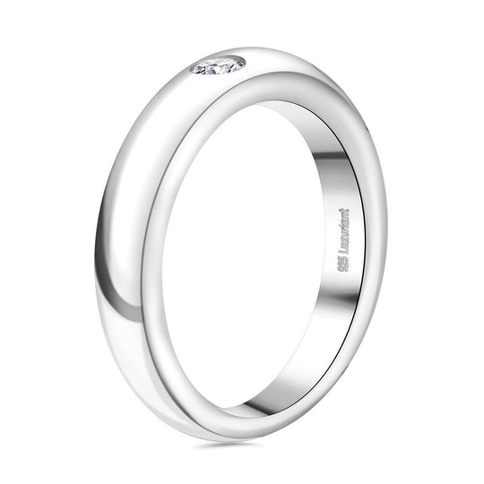 LUXURIANT DIAMOND - Lab Grown Diamant VS-EF Ring 925 Silber platiniert (Größe 17.00) ca. 0.15 ct