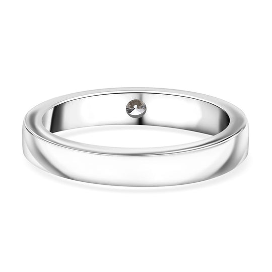 LUXURIANT DIAMOND - Lab Grown Diamant VS-EF Ring 925 Silber platiniert (Größe 17.00) ca. 0.15 ct