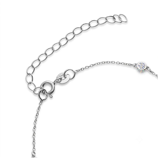 LUXURIANT DIMAOND -Lab Grown Diamant SI-GH Armband ca. 18 cm + 5 cm Extender, 925 Silber platiniert ca. 0.25 ct