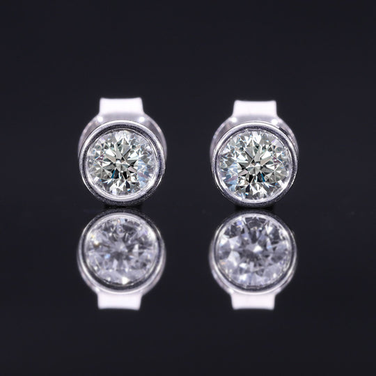 LUXURIANT DIAMOND - Lab Grown Diamant VS-GH Ohrringe 925 Silber Gelbgold Vermeil ca. 0,33 ct.