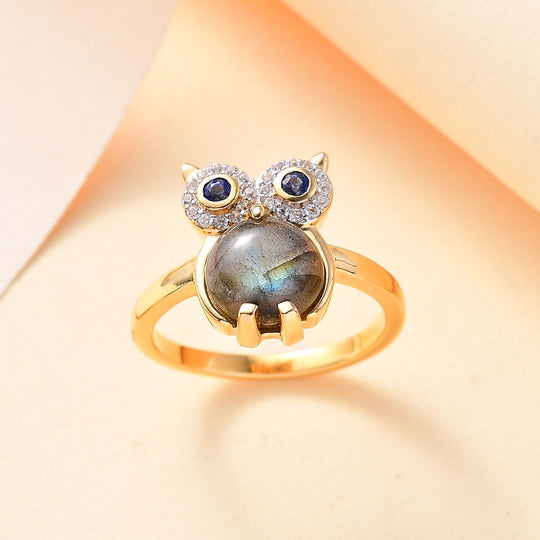 GP Trionfo Kollection, Kyanit Ring 925 Silber 750 Gelbgold Vermeil (Größe 18.00) ca. 5.14 ct