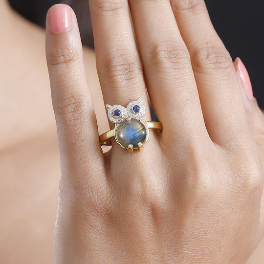 GP Trionfo Kollection, Kyanit Ring 925 Silber 750 Gelbgold Vermeil (Größe 18.00) ca. 5.14 ct