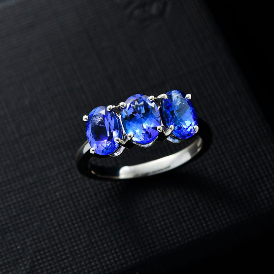 Rhapsody AAAA Tansanit Ring 950 Platin (Größe 21.00) ca. 3,50 ct
