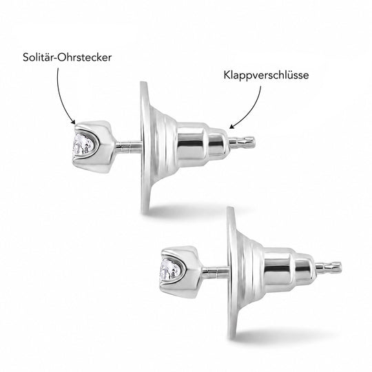 LUXURIANT 0,20 ct. Labor Diamant Ohrringe, 925 Silber platiniert