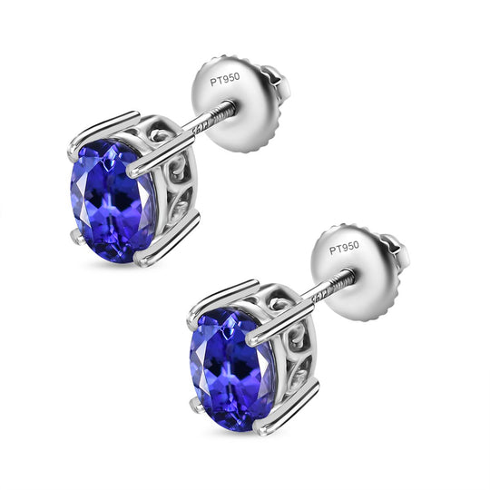 Rhapsody AAAA Tansanit Ohrringe 950 Platin ca. 2,33 ct.
