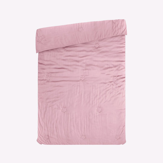 Bambus-Bettdecke mit Steppung, temperaturausgleichend, hypoallergen, mit 100?% Bambusfüllung, 135x200?cm, rosa