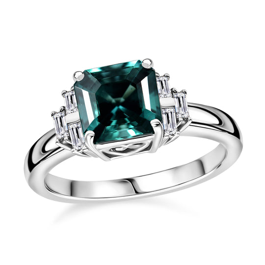 RHAPSODY - AAAA Pirineu Lagunen Turmalin, Weißer Diamant Ring 950 Platin (Größe 19.00) ca. 2.72 ct