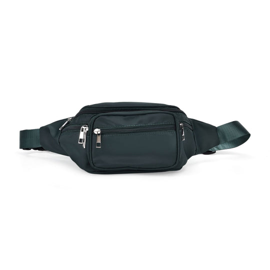 Gürteltasche mit RFID-Schutz, Nylon, 6 Reißverschlussfächer, Schnellverschluss, verstellbarer Schultergurt, Größe 37x10x13,5?cm, hellviolett